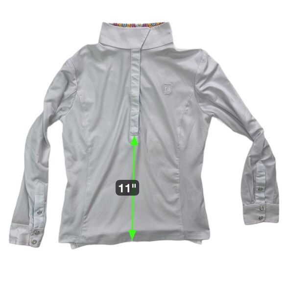 ROMFH Chill Factor Girls Show Shirts L White Floral Collar Lot of 2 - Picture 11 of 12